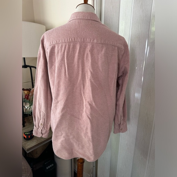 Madewell flannel sunday button down shirt, Pink Sz Medium - Picture 5 of 8